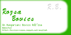 rozsa bovics business card